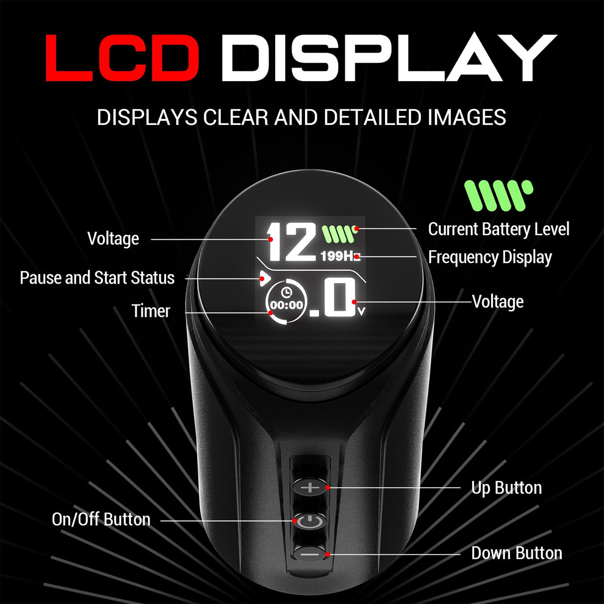 CNC KRONOS 2.7-4.5mm Adjustable Stroke Wireless Tattoo Machine Pen E402