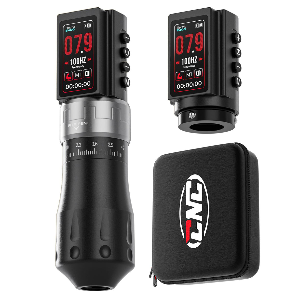 CNC Adjustable Stroke 2.4-4.2mm Wireless Tattoo Machine Pen E400