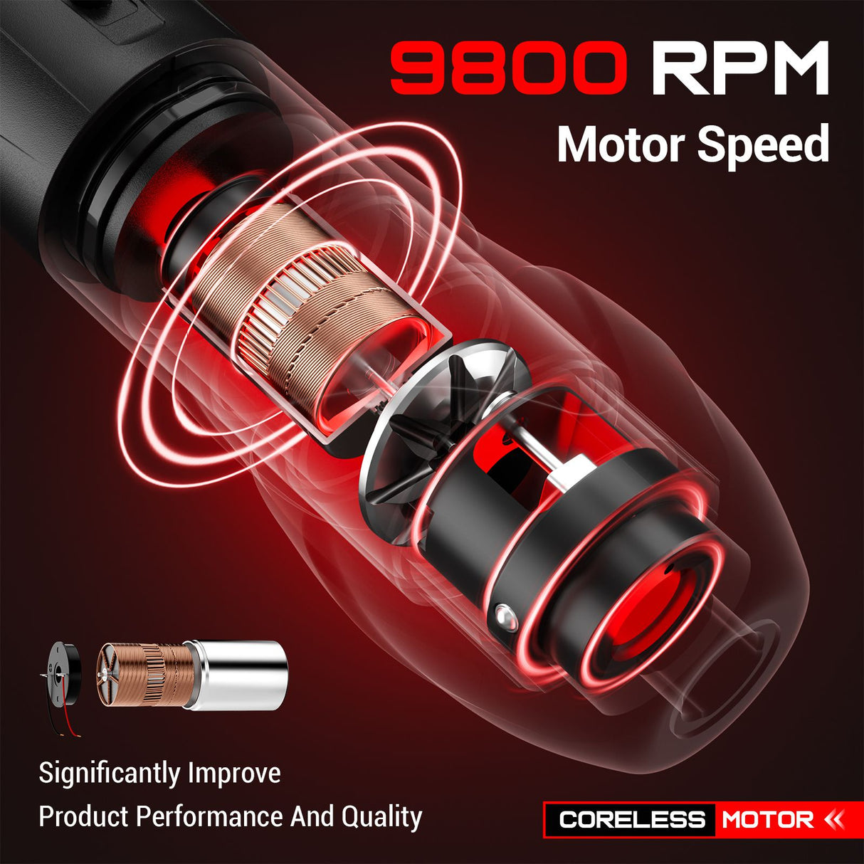 CNC KRONOS 2.7-4.5mm Adjustable Stroke Wireless Tattoo Machine Pen E402