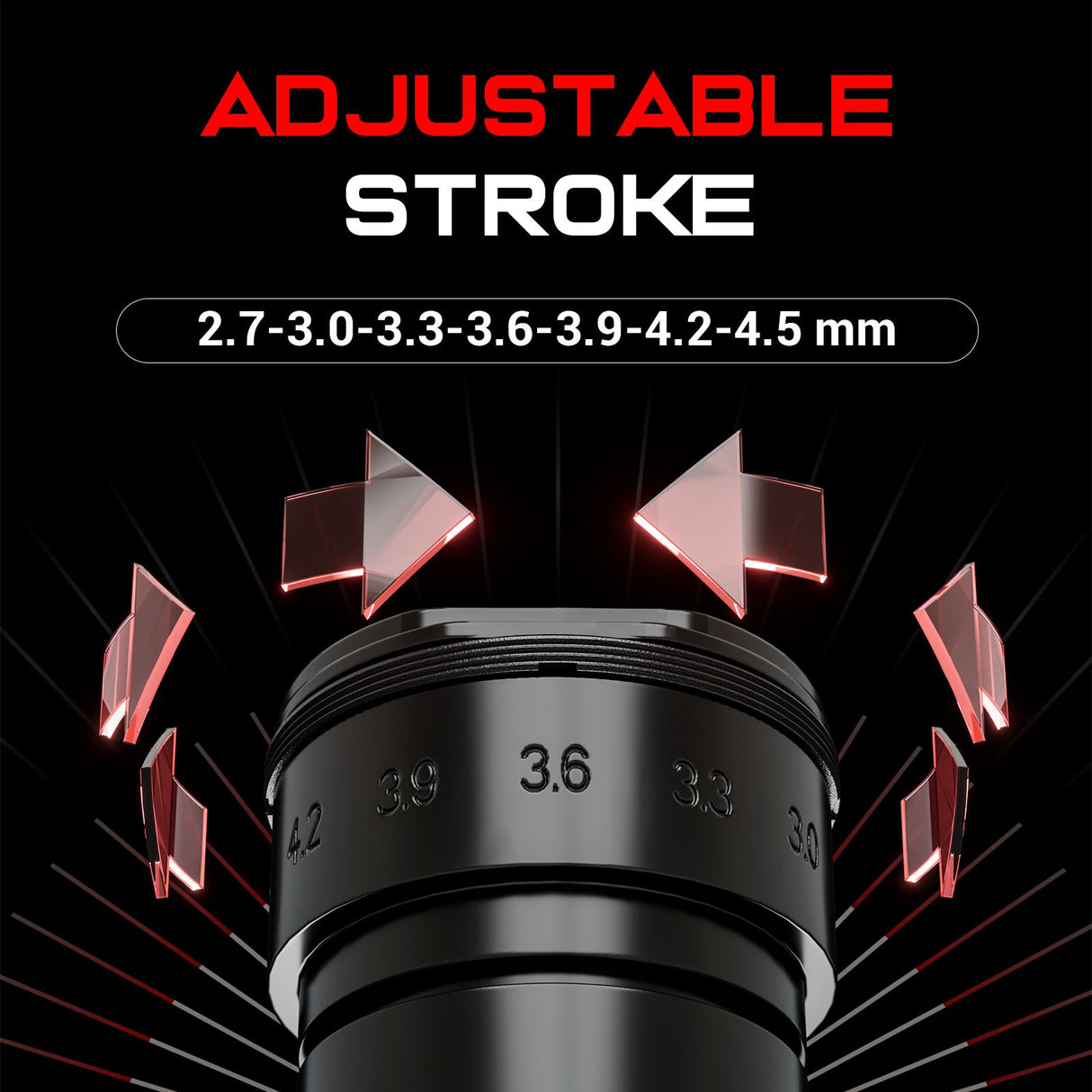 CNC KRONOS 2.7-4.5mm Adjustable Stroke Wireless Tattoo Machine Pen E402