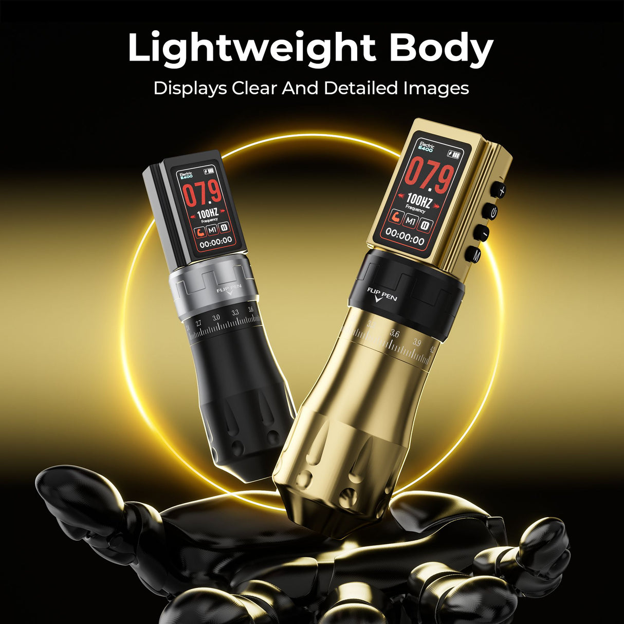 CNC Adjustable Stroke 2.4-4.2mm Wireless Tattoo Machine Pen E400