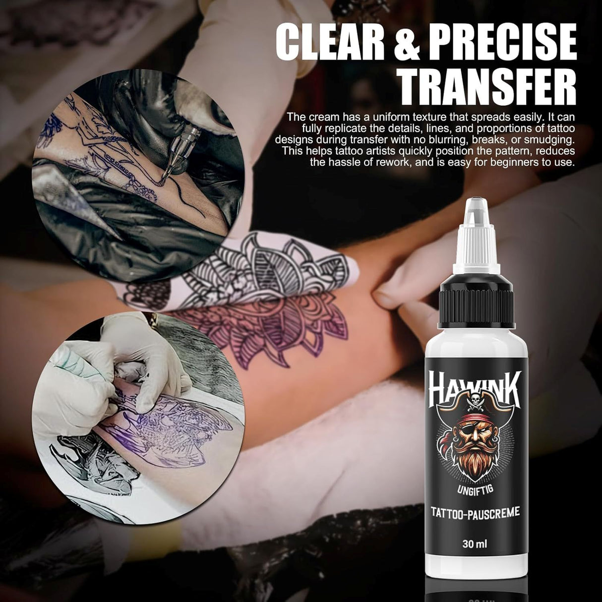 HAWINK All-in-One Tattoo Practice & Setup Kit – Includes Stencil Cream, Grip Covers, Skins, & Accessories