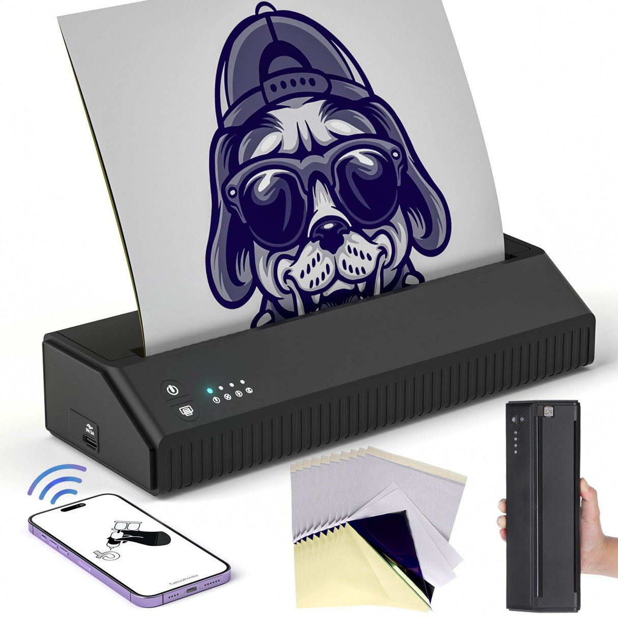 Wireless Bluetooth Tattoo Transfer Stencil Machine Tattoo Copier Printer