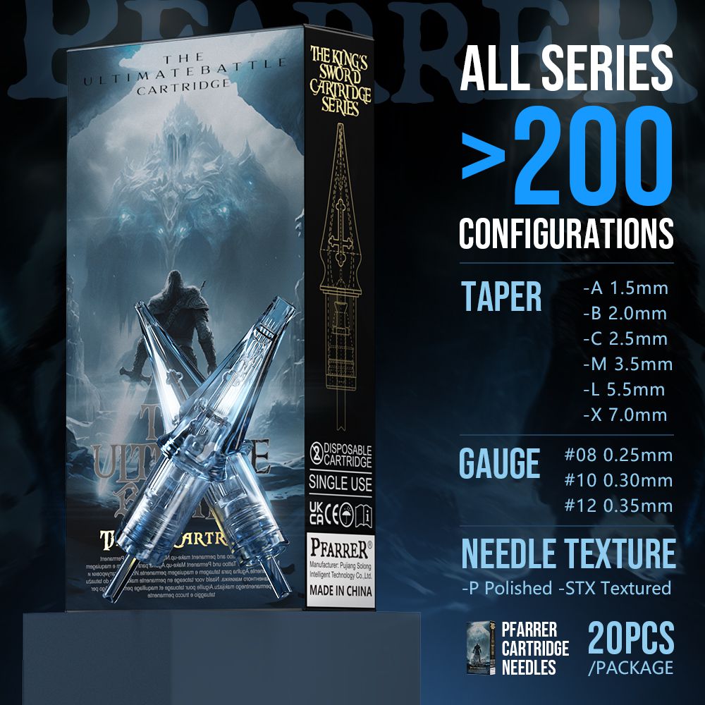 PFARRER Tattoo Needle Cartridge Round Liner #10 #12 Magnum 20Pcs