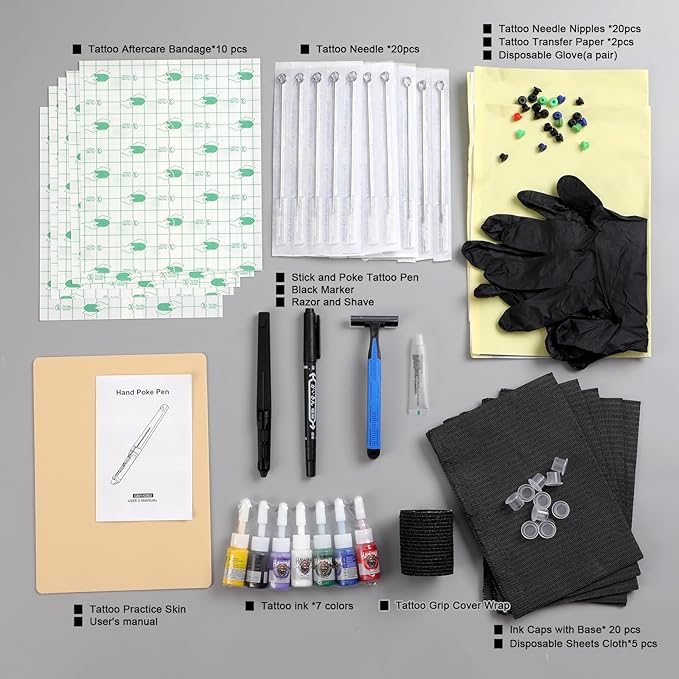 Hawink Hand Made Poke and Stick Tattoo Kit