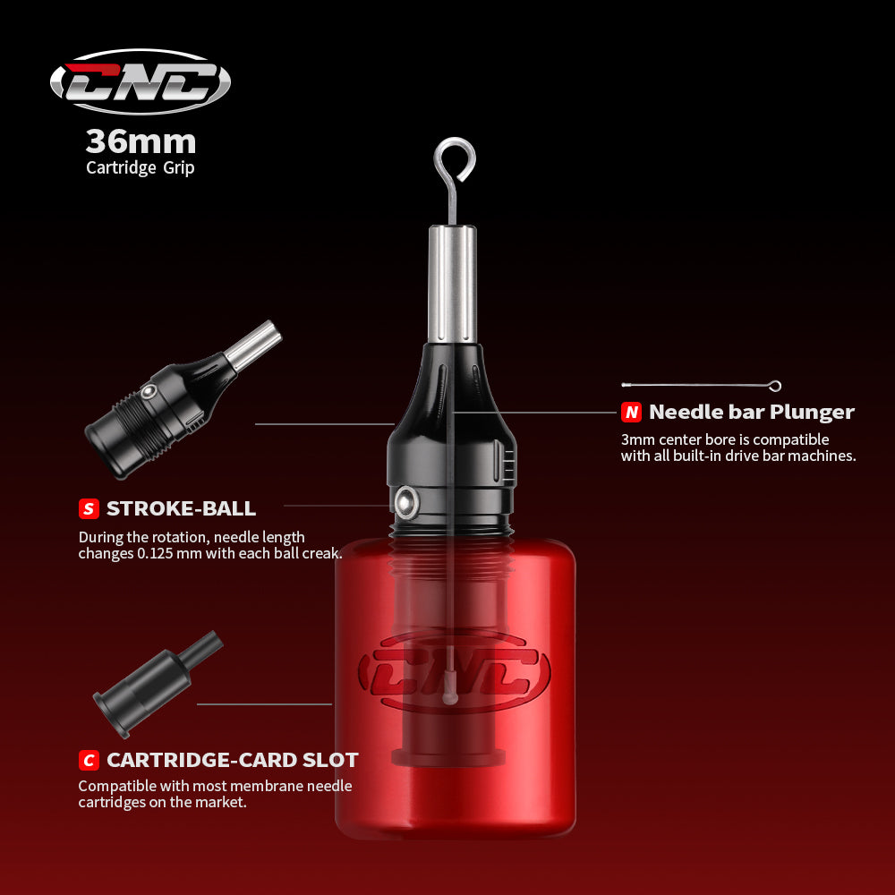 Hawink Tattoo Needle Cartridges Grip 36mm Full Adjustable for All Coil Machines and Rotary Tattoo Machines G2