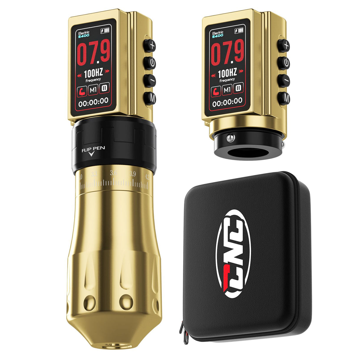 CNC Adjustable Stroke 2.4-4.2mm Wireless Tattoo Machine Pen E400