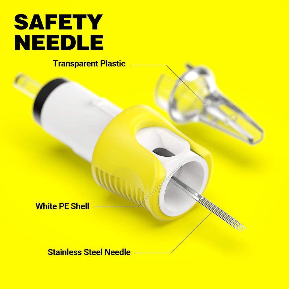 Quelle Silicone Tattoo Finger Ledge Cartridges Needles Mixed Pack 40Pcs/box