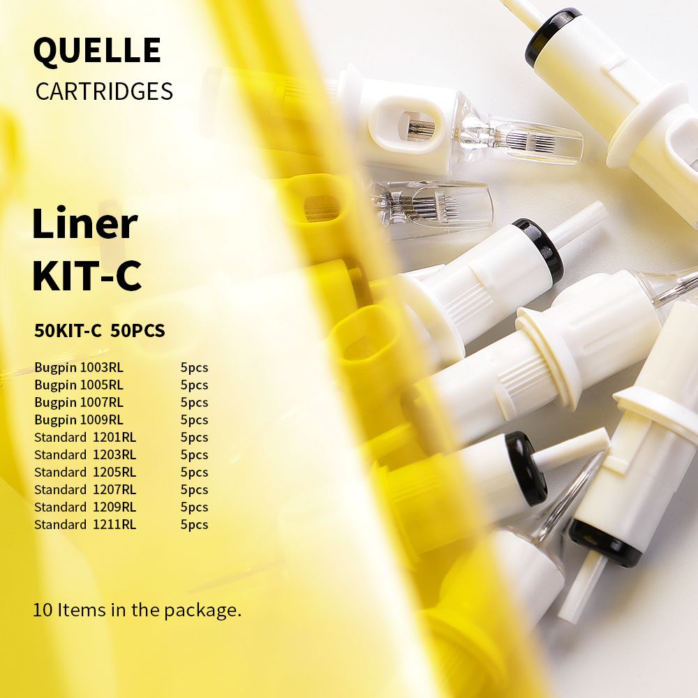 Quelle Professional Disposable Tattoo Needle Cartridge Mix Size 50Pcs/box