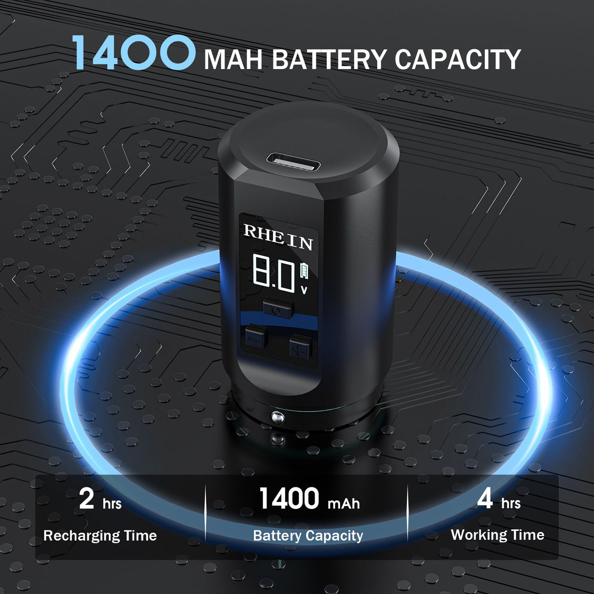 Rhein Adjustable Stroke Wireless Tattoo Machine Pen