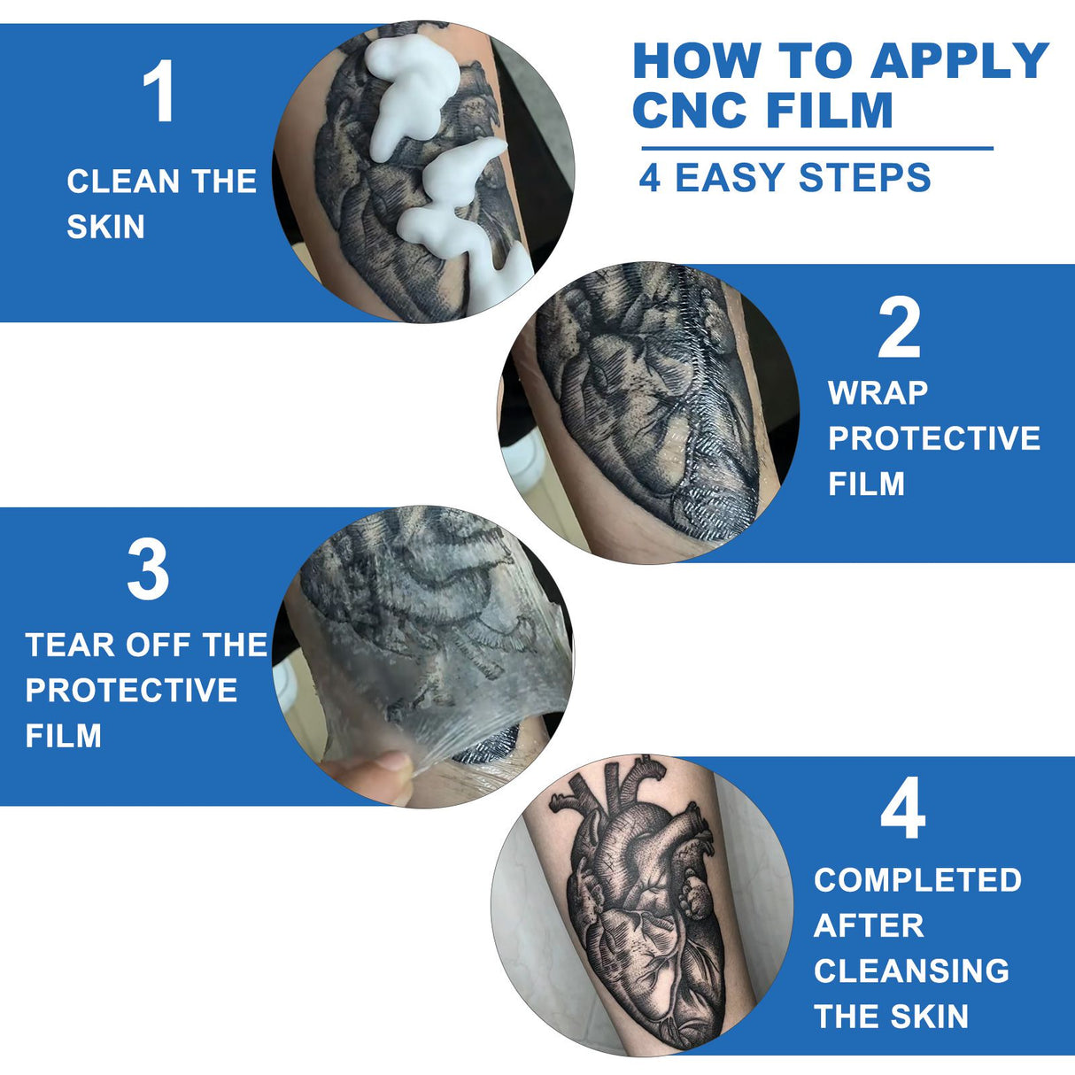 CNC Tattoo Aftercare Bandage Protective Film With Sliding Cut 6"X 5.5 Yard