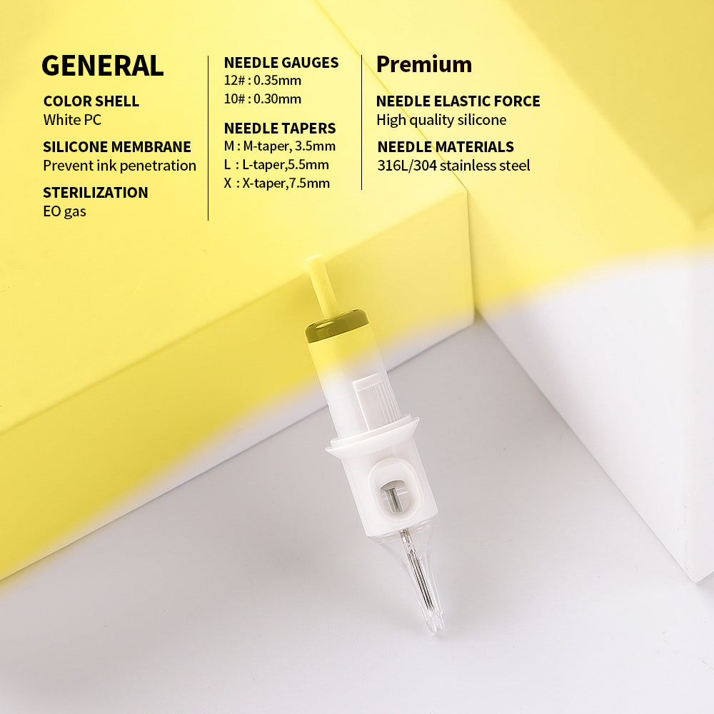 Hawink Tattoo Needles Cartridge Round Shader #12 (0.35mm needle) 20pcs/box - Quelle