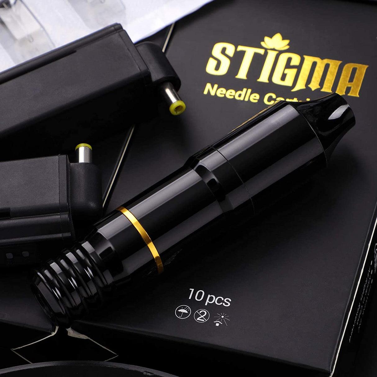 Wireless Rotary Tattoo Pen Kit Cartridge Needles