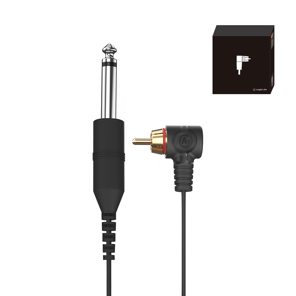 New Motor Tattoo Machine RCA Ultra-fine Cable 2 Meters Black For Machine Supply - Hawink