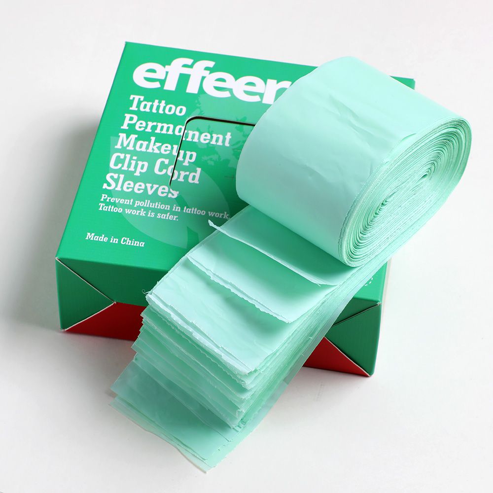 EFFEER 100 Pcs Disposable Degradable Tattoo Clip Cord Sleeves TC133