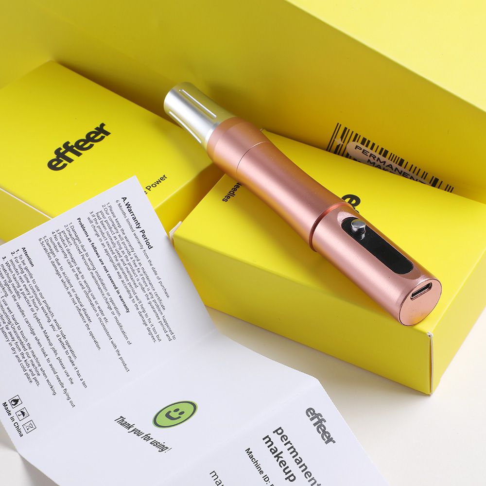 Effeer Wireless Permanent Makeup Machine Rose Gold