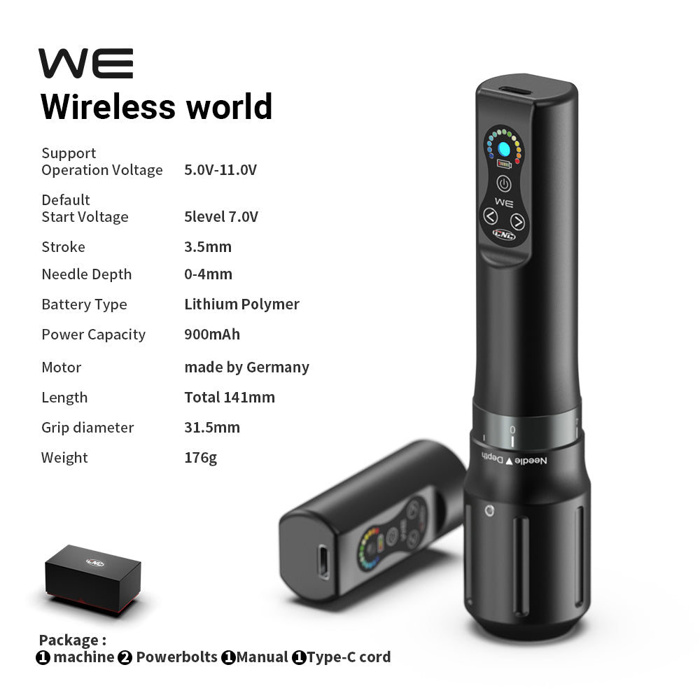CNC Wireless Battery Rotary Tattoo Machine Pen X-WE