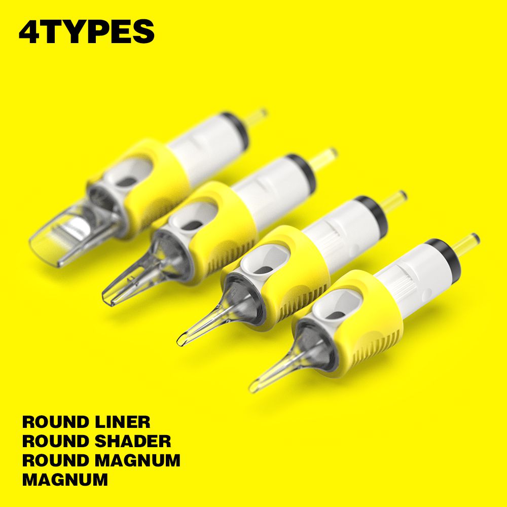 Hawink Silicone Tattoo Finger Ledge Cartridges Needles Round Magnum/RM