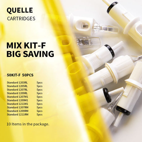 Quelle Professional Disposable Tattoo Needle Cartridge Mix Size 50Pcs/box