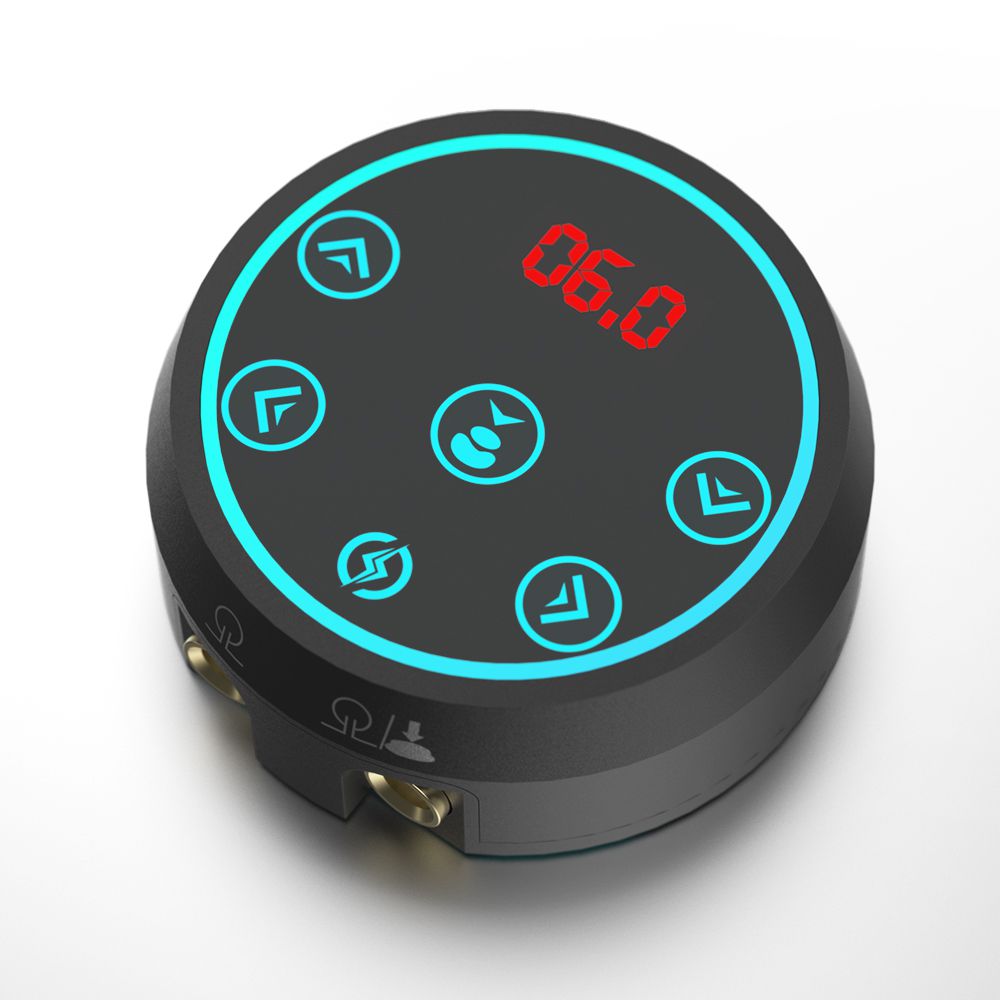 Tattoo Machine Power Supply Adjustable Intelligent Light Black 2-12V