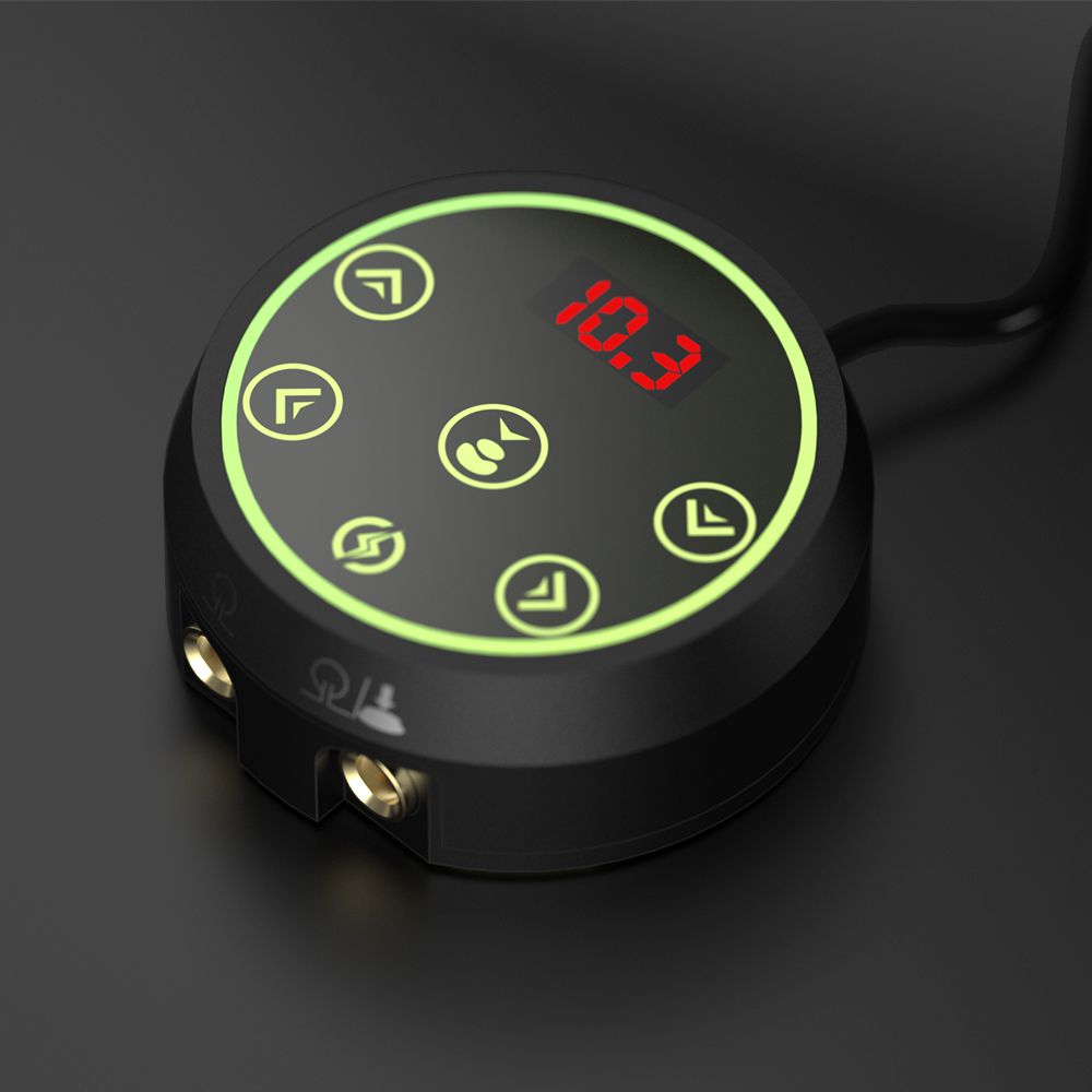 Tattoo Machine Power Supply Adjustable Intelligent Light Black 2-12V