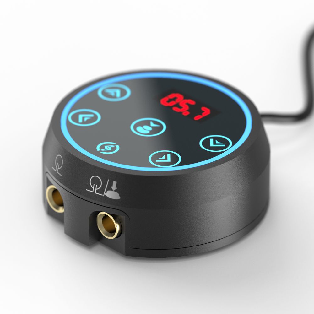 Tattoo Machine Power Supply Adjustable Intelligent Light Black 2-12V