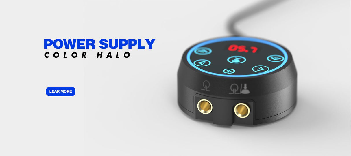 Tattoo Machine Power Supply Adjustable Intelligent Light Black 2-12V