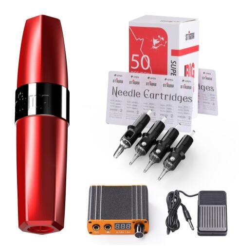 High Quality Red Lipstick Motor Tattoo Pen Set - Hawink