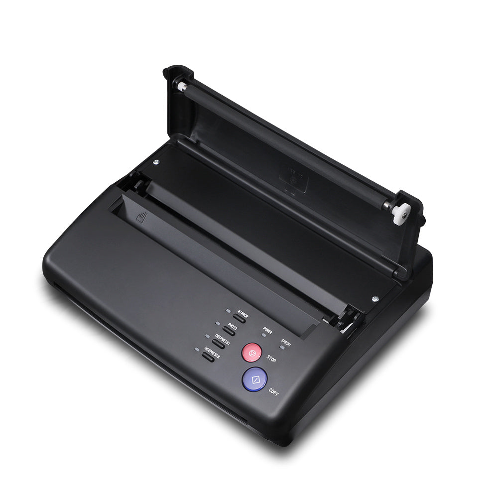 Tattoo Stencil Transfer Machine Black Thermal Copier Maker For Transfer Papers 20 Pcs Transfer Paper - Hawink