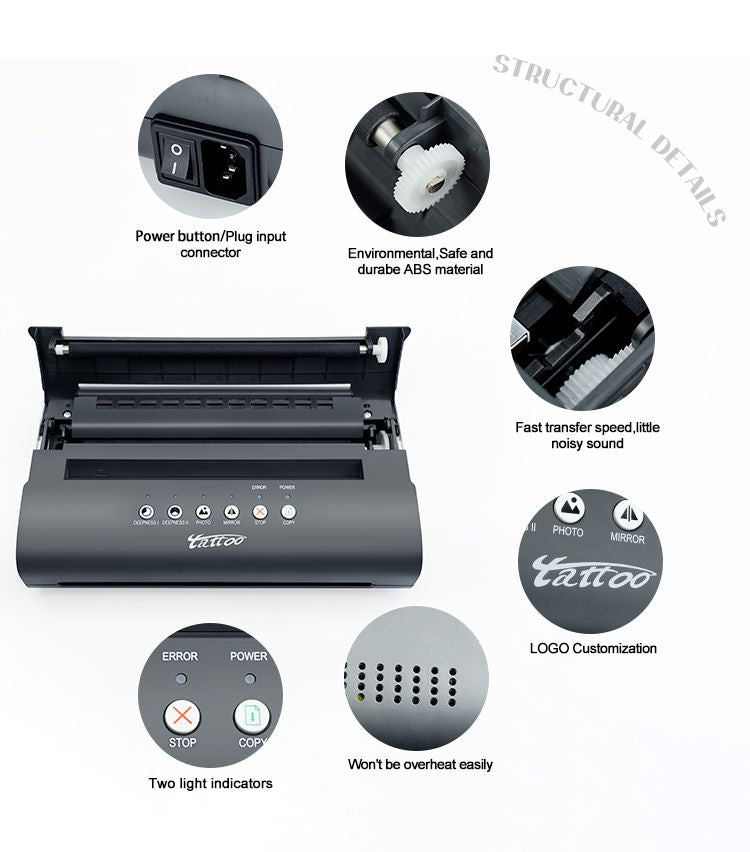 New Mini Tattoo Thermal Stencil Printer Machine