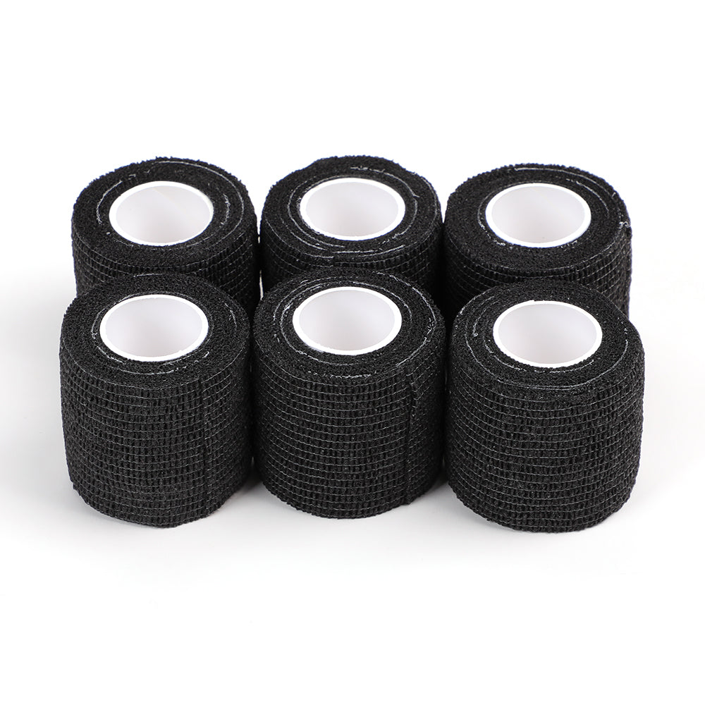 Solong Tattoo Non Woven Tattoo Grip Bandage Black Professional cohesive elastic bandage 6pcs/box