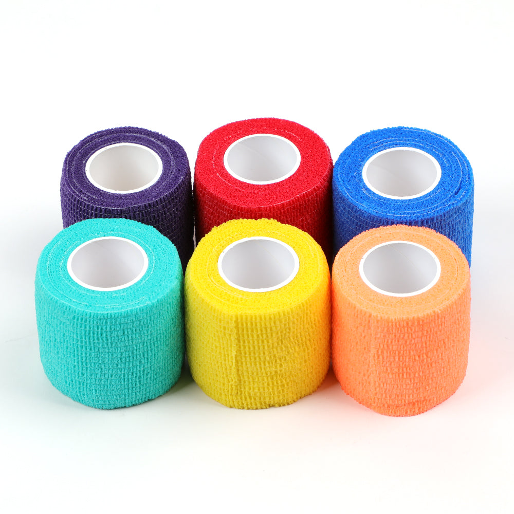 HAWINK Non Woven Tattoo Grip Bandage colorful Professional cohesive elastic bandage 6pcs/box