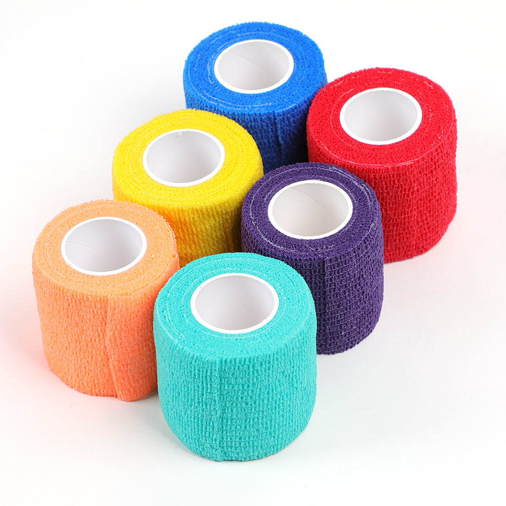 HAWINK Non Woven Tattoo Grip Bandage colorful Professional cohesive elastic bandage 6pcs/box
