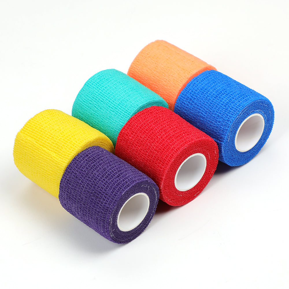 HAWINK Non Woven Tattoo Grip Bandage colorful Professional cohesive elastic bandage 6pcs/box