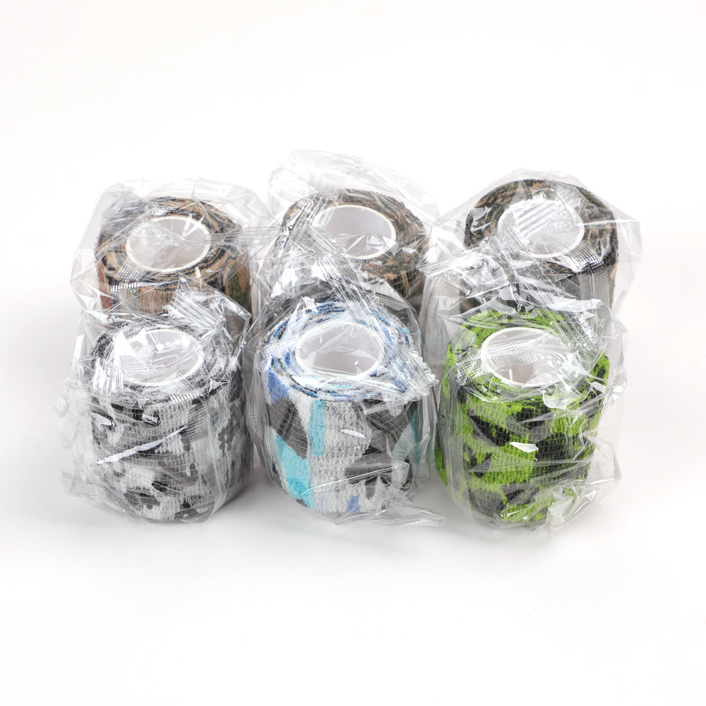 Non Woven Tattoo Grip Bandage camo color Professional cohesive elastic bandage 6pcs/box