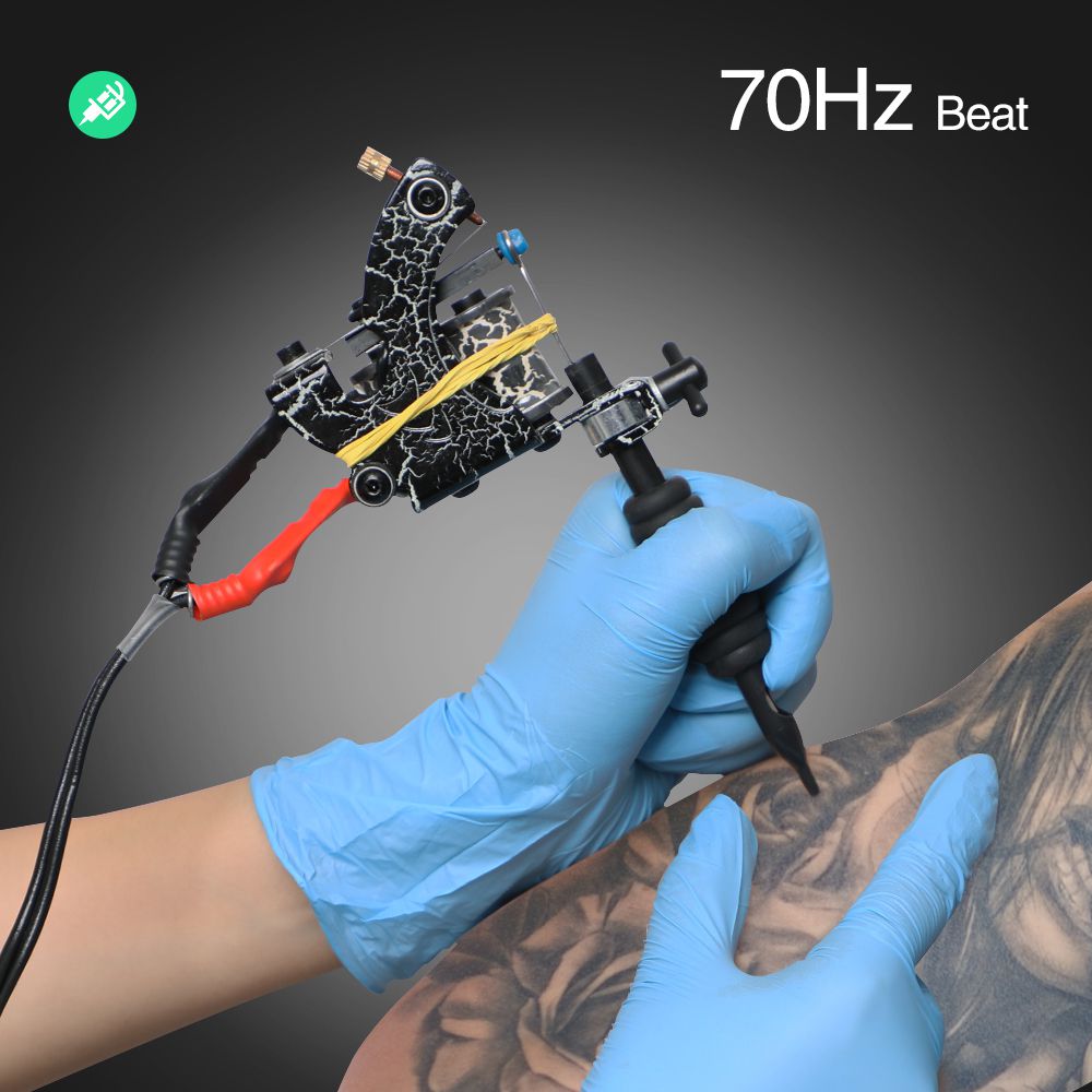 Coil Tattoo Machine Kit 4 Pro Coil Tattoo Guns 54 Inks Power Supply Foot Pedal Needles Grips Tips Carry Case - Hawink