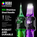 Hawink RGB Tattoo Finger Ledge Cartridges Needles Mixed Pack 50Pcs/box(Only send to US)