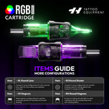 Hawink RGB Tattoo Finger Ledge Cartridges Needles Mixed Pack 50Pcs/box(Only send to US)