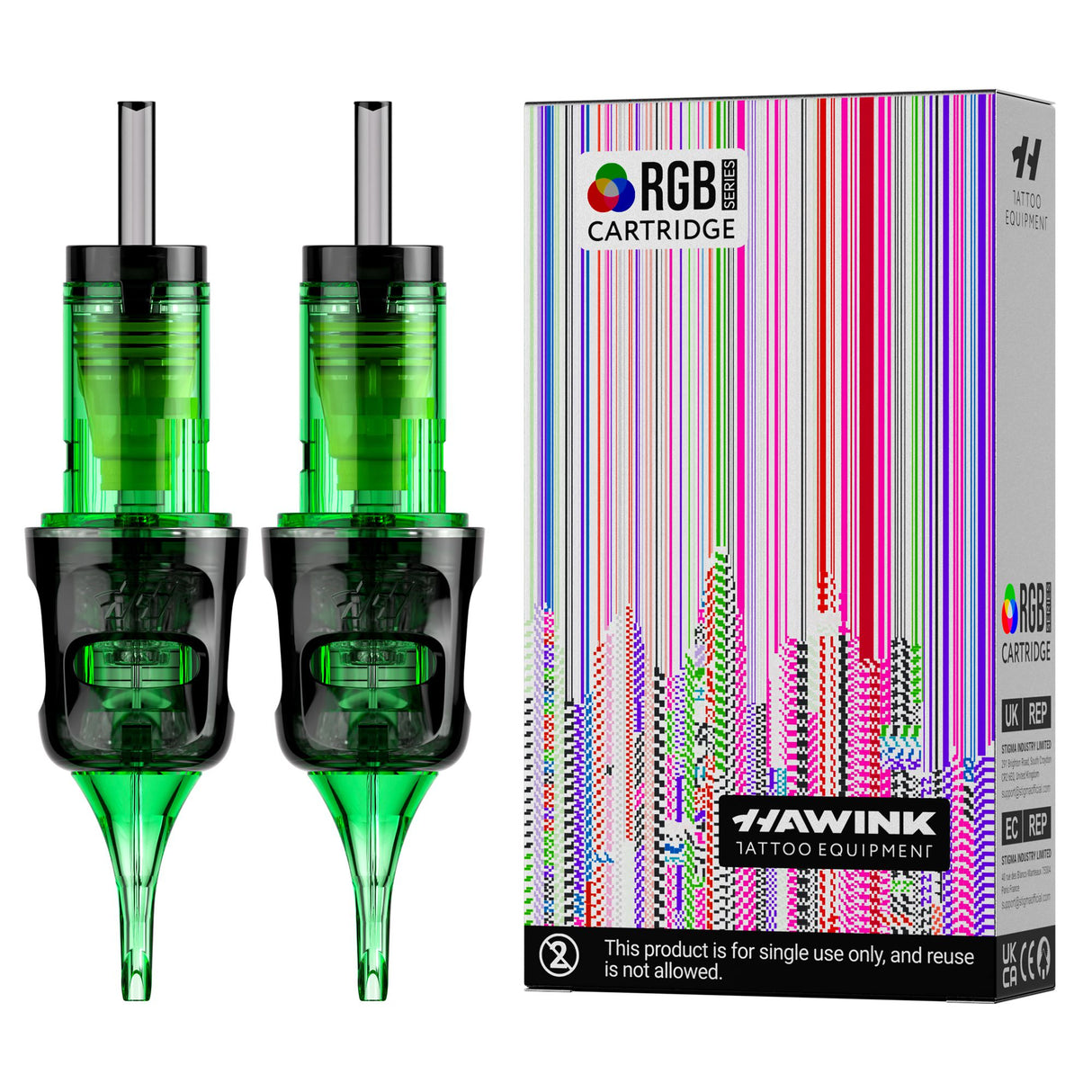 Hawink RGB Tattoo Finger Ledge Cartridges Needles Round Liner 20Pcs/box(Only for EU)
