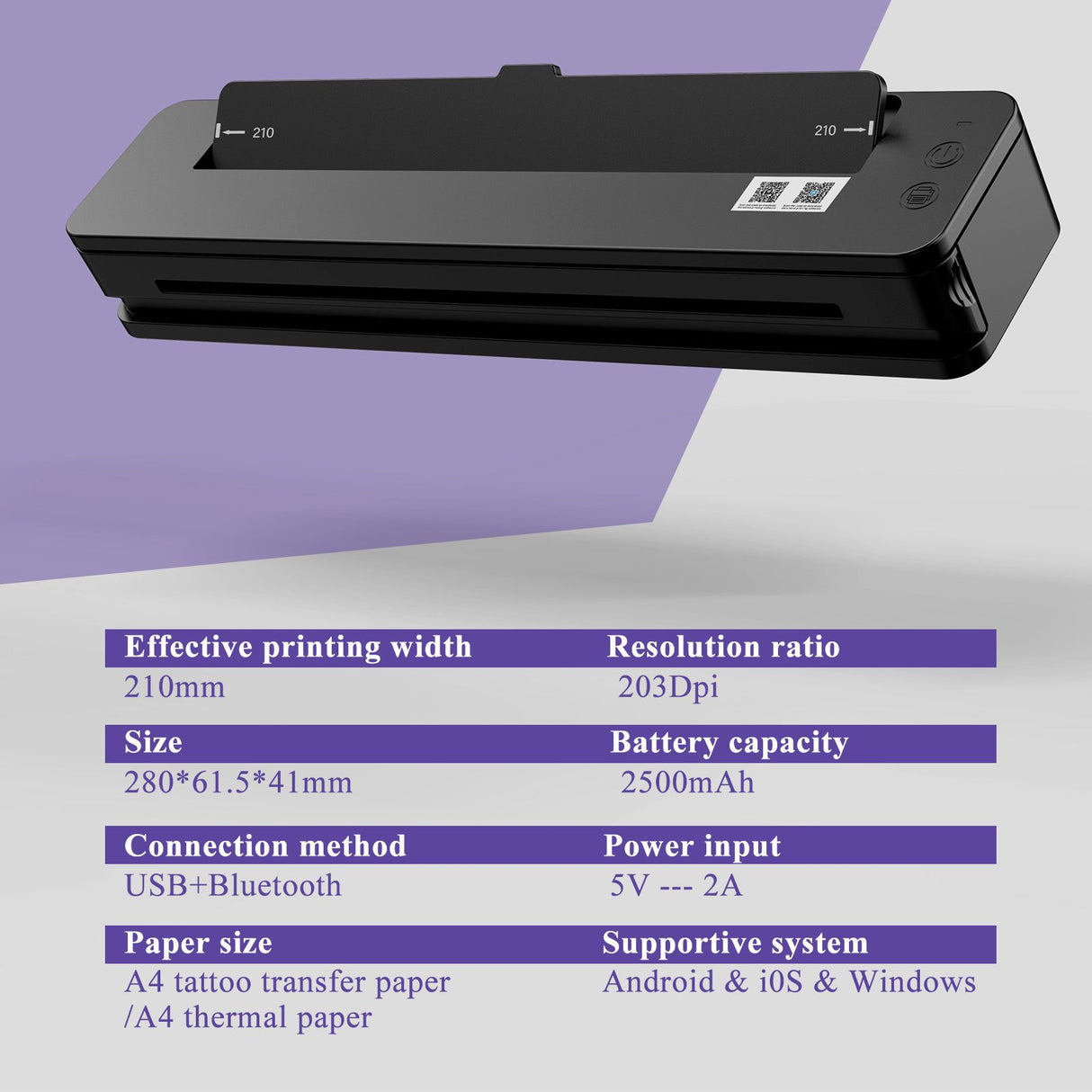 Hawink Bluetooth Tattoo Stencil Printer Kit with Transfer Cream Thermal Paper