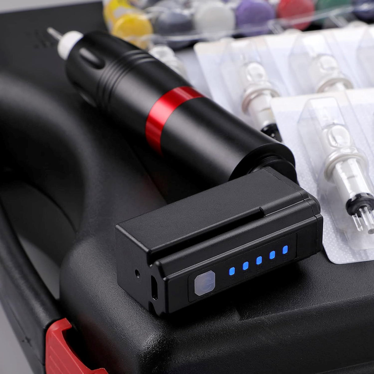 HAWINK Complete Wireless Tattoo Machine Pen Kit With Battery&Cartridges&Ink