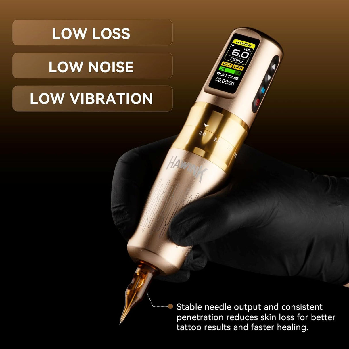 Hawink Wireless Tattoo Machine Kit Adjustable 2.0MM-4.2MM Strokes E300