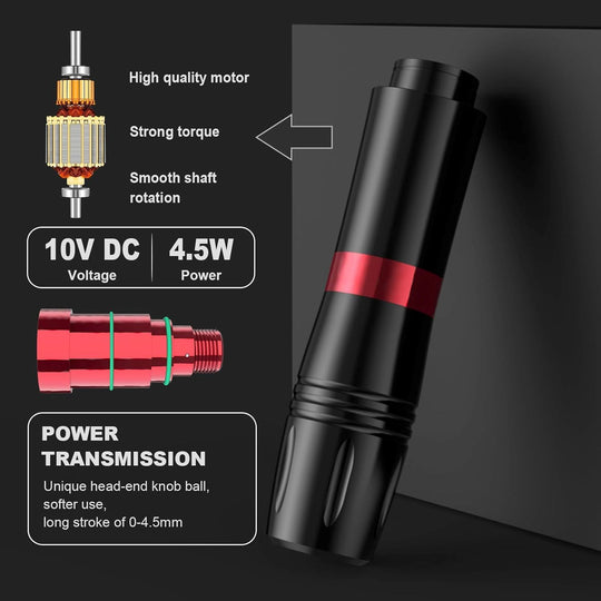HAWINK Complete Wireless Rotary Tattoo Machine Pen Kit With Battery&Cartridges&Ink EM154EN02P199EU-1