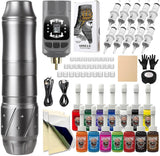Hawink Complete Wireless Rotary Tattoo Machine Kit EM155TI201-7