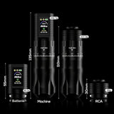 HAWINK Wireless Tattoo Machine Kit Adjustable Strokes 2.4-4.2mm Dot Mode