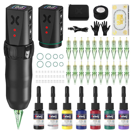 Solong X-STRIKE Wireless Brushless Motor Drive Tattoo Machine Kit