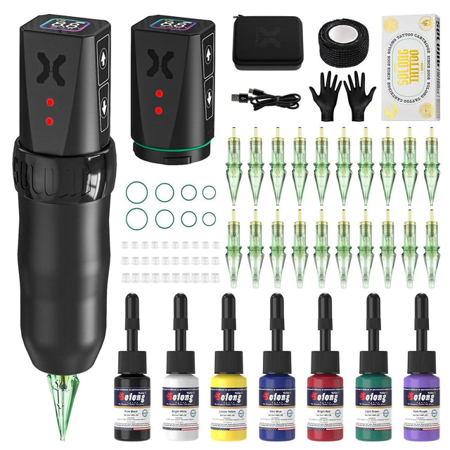 Solong X-STRIKE Wireless Brushless Motor Drive Tattoo Machine Kit