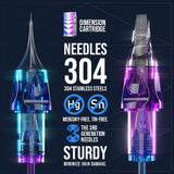 CNC Dimension Tattoo Needle Cartridges 100Boxes Mixed Size 2000Pcs
