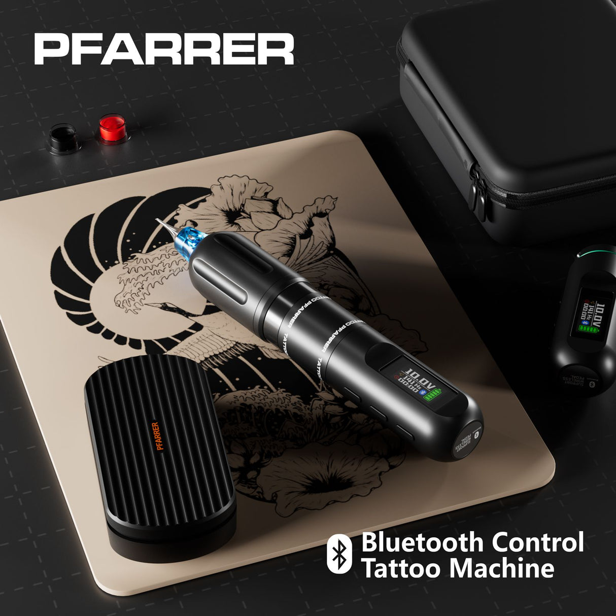 Pfarrer Wireless Tattoo Machine with Bluetooth Foot Pedal