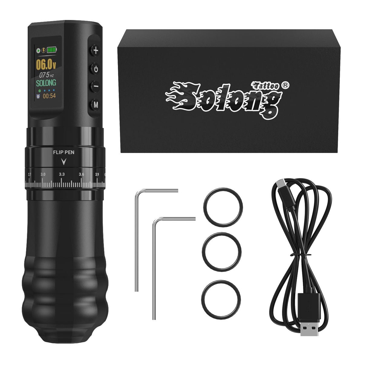 Solong Adjustable Stroke Wireless Tattoo Machine Pen